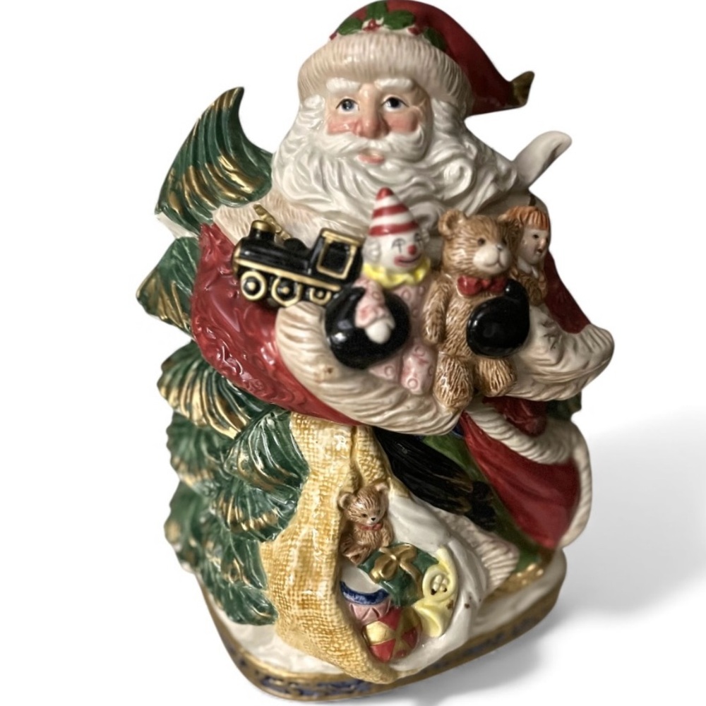 Vintage Fitz & Floyd 1994 Santa Cookie Jar Omnibus Collection